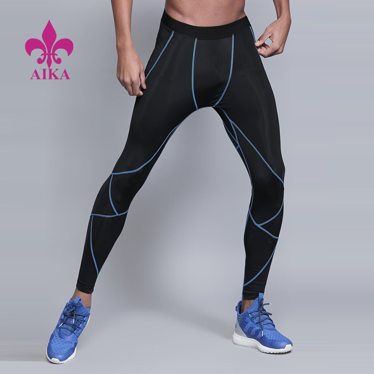Manufacturer of Spring Pant - Hot selling men's stretchy fitted quick dry fitness running tights stylish gym leggings – AIKA