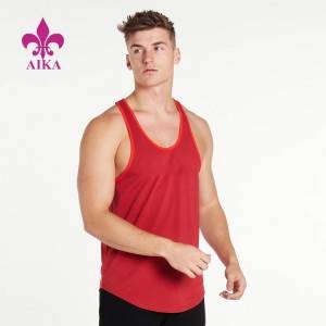 OEM Custom Wholesale Sleeveless Training Clothing Lightweight Polyester Spandex Gym Tank Top