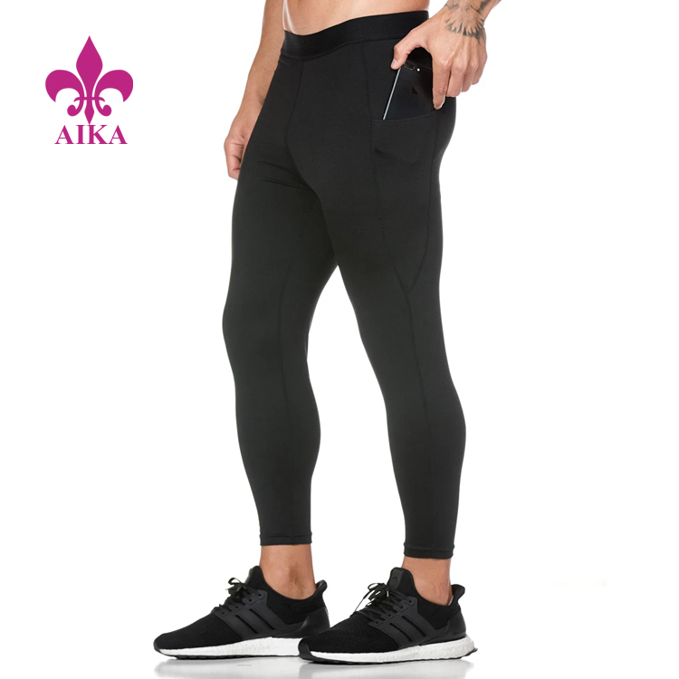 Factory Supply Men Plain Shirt - 2019 New Arrival Leggings Sweat Pants Plain Color Compression Mens Tights Wear – AIKA