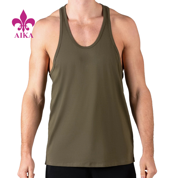 Hot Sale for Fitness Pants Wear - Hot Sale Gym Stringer Custom Wholesale  Workout Singlet Mens Tank Top Fitness – AIKA