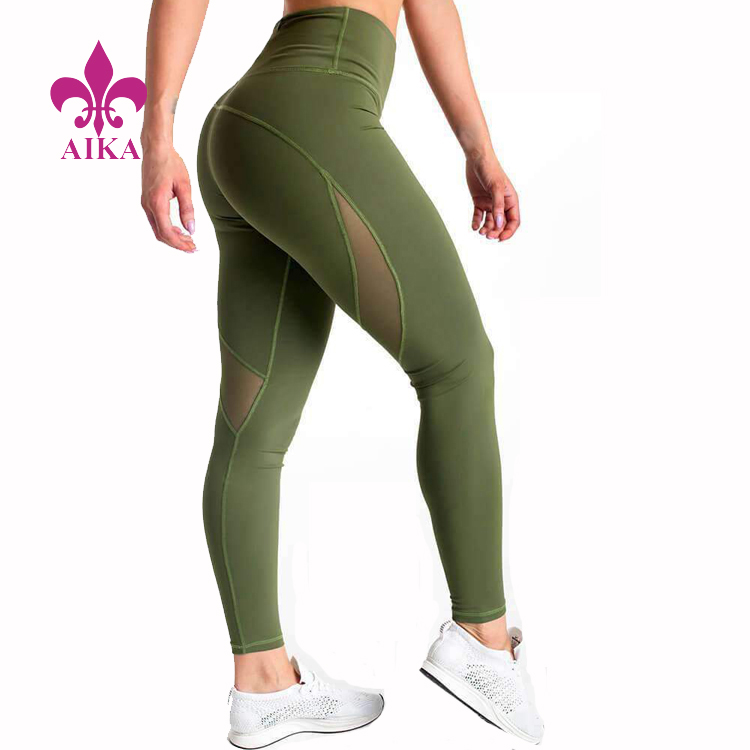 Reasonable price Seamless Tank Tops - High Waist Gym Leggings Sexy Mesh Design Fitness Tights Wear Women Yoga Pants – AIKA