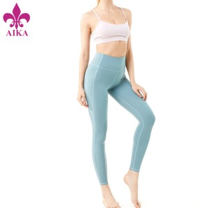 Newest Design Running Wear Sport Pants High Waist Work Out Gym Leggings With Pockets