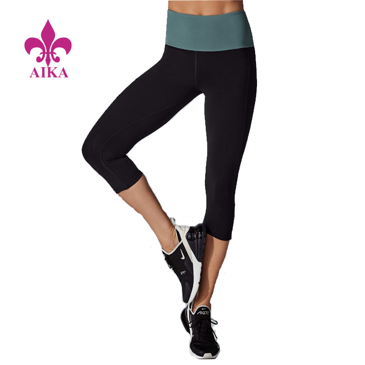 professional factory for Sports Tights - New Design High Quality Custom Color Block Patchwork Women Cycling Yoga Leggings – AIKA