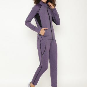 Top Quality Closure Comfortable Polyester Gym Full Zipper Tracksuit For Women