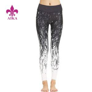 Low MOQ Fitness Gym Tights Wear Custom Waistband Design Leggings Women Wholesale Yoga Wear
