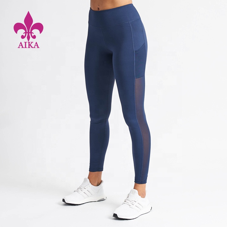 Hot Sale High quality private label Nylon spandex women fitness gym yoga leggings with pocket