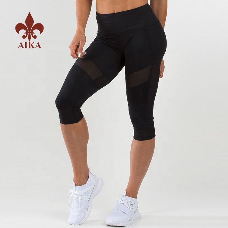 Custom Nylon Spandex Leggings Fitness ladies compression exercise stretch women yoga capris pants