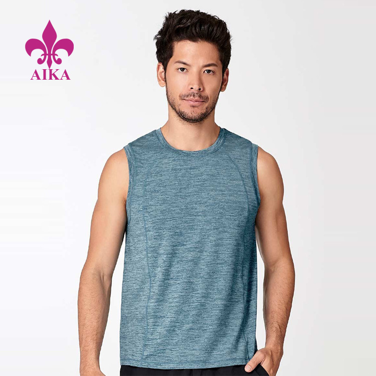 Men Sports Wear Lightweight Breathable Slim Fit Smooth Hand-Feel Running Tank Top