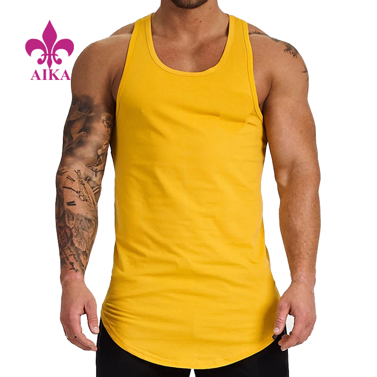 High definition Shirts For Men - Fitness Stringer Wear Bodybuilding Custom Singlet Running Gym Tank Top for Mens – AIKA