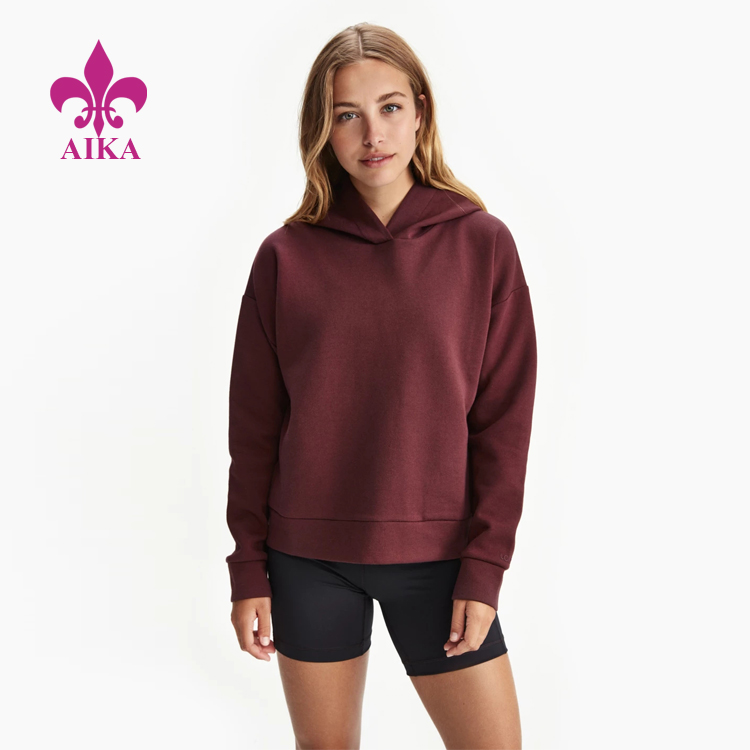 OEM Supply Oem Sportswear Supplier - Women Sports Wear Fashion Cozy Design Pure Cotton Comfortable Pullover Hoodie Sweatshirt – AIKA