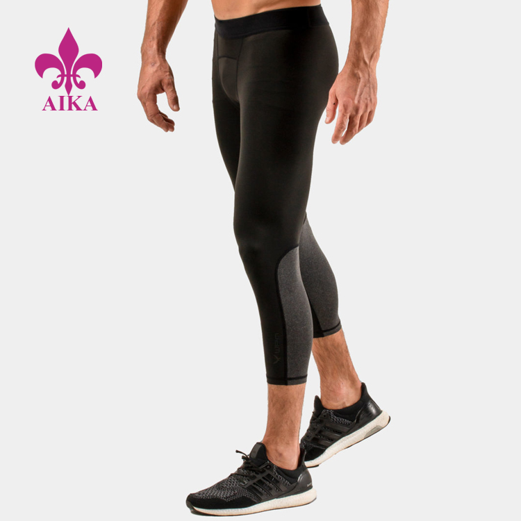 Hot New Products Garment Yoga Pants - Hot Selling Male Running Sports Wear Plain Color Sweat Leggings Pants For Men – AIKA
