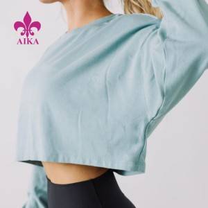 Lightweight Classical Design Top for Women 2021 Long Sleeve Cotton OEM T Shirt For Women
