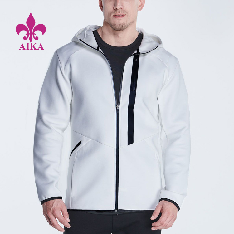 China Supplier Capri Pants - Wholesale Custom Men Active Wear Keep Warm Muscle Regular Fit Sports Running Jacket – AIKA