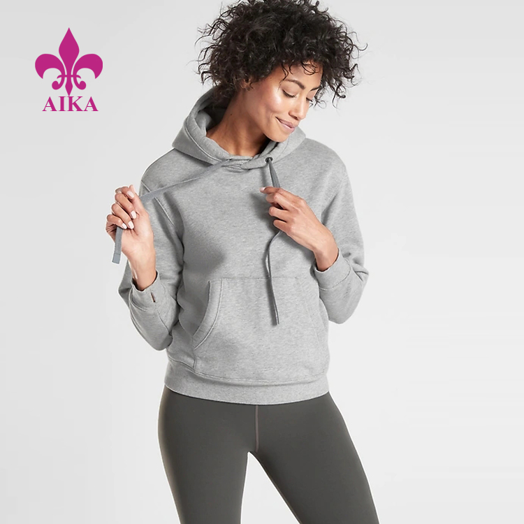 Leading Manufacturer for Custom Singlets - Women Active Wear Super Soft Keep Warm Fleece Pullover Sports Hoodie Sweatshirt – AIKA