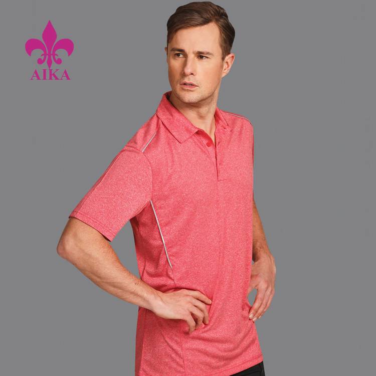 professional factory for Sport Trousers - Factory Price Custom Printing Polyester Spandex Quck Dry stripe Plo T shirts Men – AIKA
