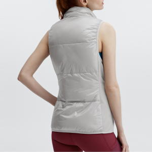 Top Quality Warm Workout Stand Collar Sleeveless Down Vest Jacket For Women
