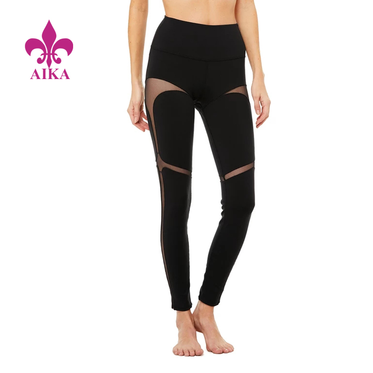 Wholesale Dealers of Yoga Leggings Manufacturer - Yoga Sports Wear Breathable Mesh Detail High Waist Sports Leggings for Women – AIKA