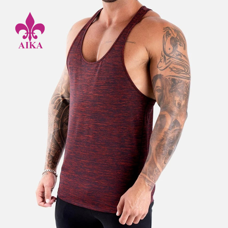 OEM Customized Top For Man - Cheap Price Sports Stringer Wear Reflective Strips Gym Tank Top Wholesale Mens Singlet – AIKA