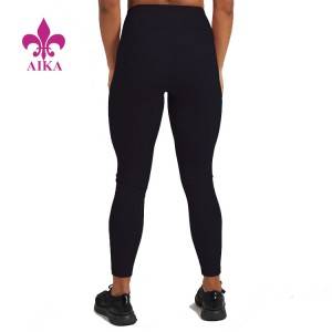 Plain Solid Full Length Gym Leggings Fitness Compression Yoga Pants Wear For Women
