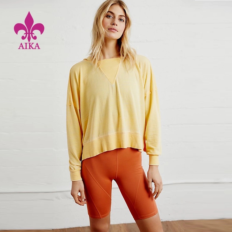 Excellent quality Custom Sports Wear - Hot selling oversize thin hoodies sports wear running yoga pullover sweatshirt – AIKA