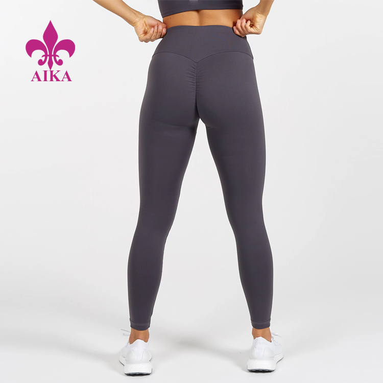 Hot Selling for Leggings Supplier - High Waist Scrunch Butt Leggings Design Custom Compression Women Yoga Pants – AIKA