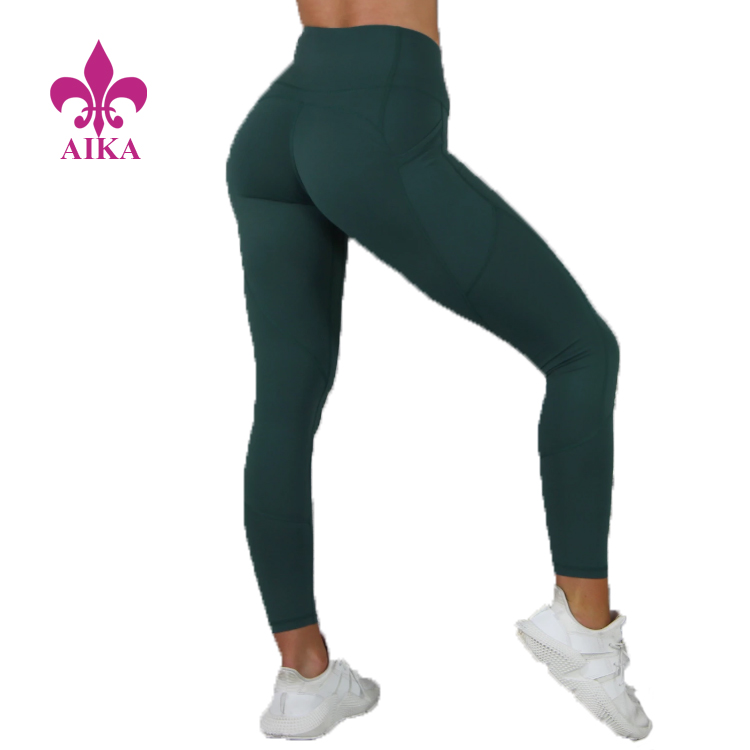 2021 Latest Design  Leggings Yoga - OEM Leggings with Pockets Custom Yoga Fitness Pants For Women Sports Tights – AIKA
