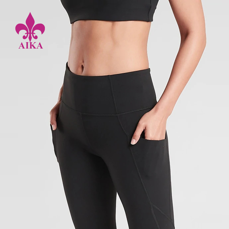 Factory Cheap Hot Women Wear Cloth - Custom High Risse Lightweight Stash Pocket Tight Yoga Sports Gym Women Leggings – AIKA