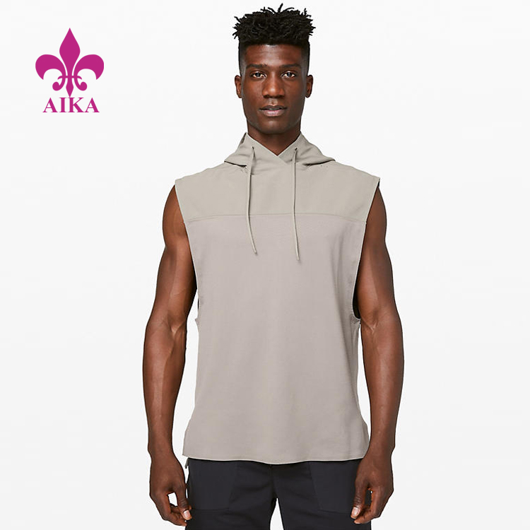 Top Suppliers Basketball Jersey - Wholesale Men Sports Wear Relaxed Fitting Sleeveless Hoodie Training Workout Sweatshirt – AIKA