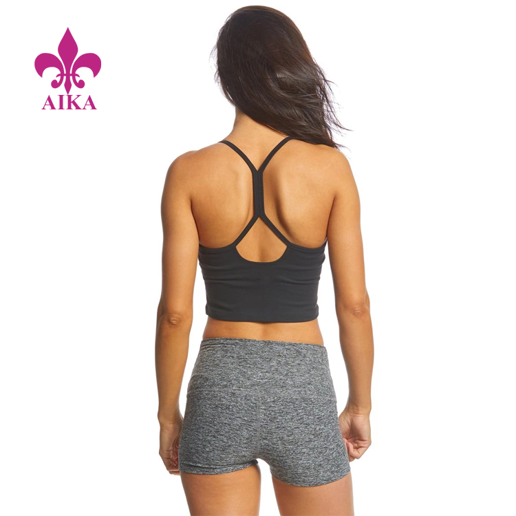 Factory Price Gym Yoga Wear - Custom Hot Beauty Design Skinny Keyhole Solid Slim Racerback Cropped Tank for Women – AIKA