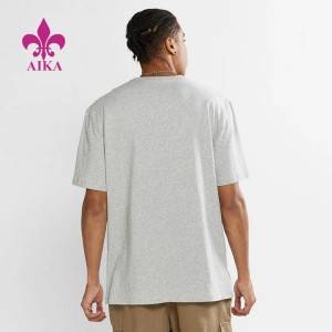 High Quality Custom Logo Printing Fitness Clothing Short Sleeve Cotton T Shirt for Men