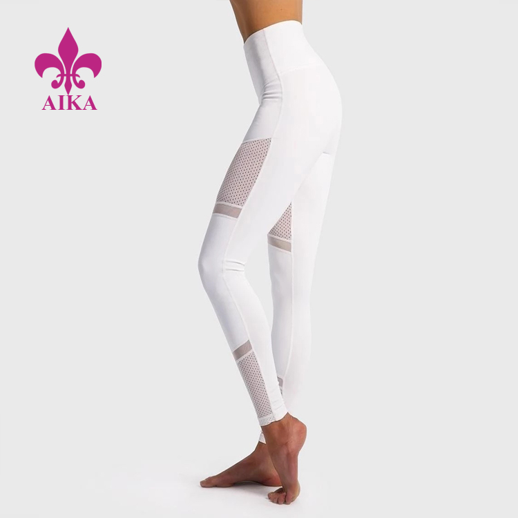 Wholesale good quality high waist workout mesh joint fitness yoga wear leggings for women