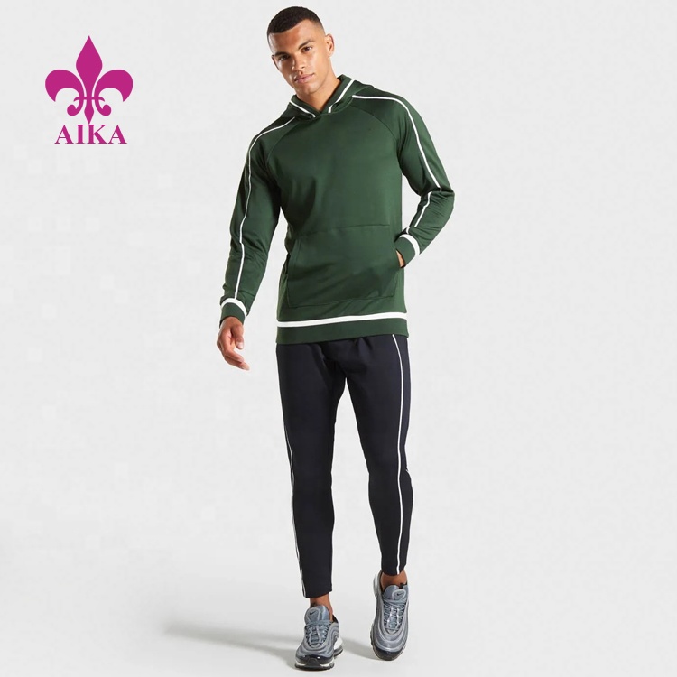 Free sample for Cotton Sport Shirts - Custom design clothing manufacturer Wholesale OEM mens sweatshirts sets, Hot sale polyester tracksuits for men – AIKA
