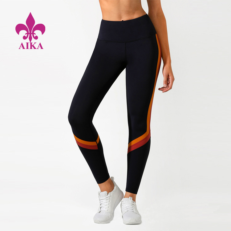 Europe style for Girl Gym Wear – High Quality Women Yoga Wear Zip Pocket Full Length Tight High Waist Sports Leggings – AIKA