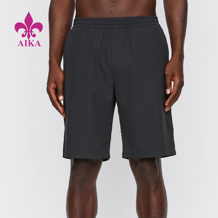 Cheap Wholesale Custom Water-Repellent Hidden Zip Pocket Men Sports Gym Training Shorts