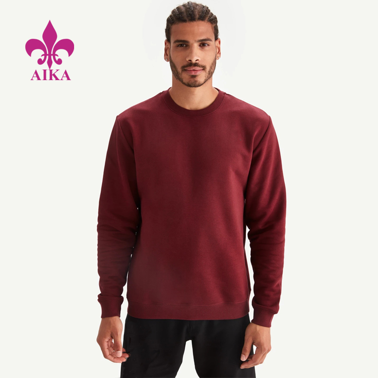 OEM/ODM China Men Sportswear Apparel - Men Sports Wear Streamlined Design Crew Neck Sports Running Sweatshirt – AIKA