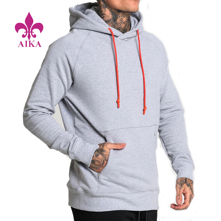 Factory Price For Sport Suit Sportswear - 2019 New Arrival Winter Hood Pullover With Invisible Zip Pocket Blank Hoodies Tracksuit For Men – AIKA
