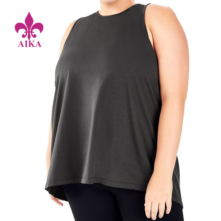Factory directly Sports Fashion Bra - Open Back Shirts Design Plus Size Sports Apparel Fitness Gym Tank Top Wear For Women – AIKA