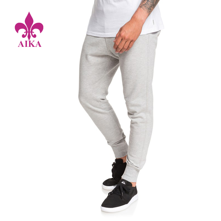 2019 Good Quality Garment Clothes - 2019 Custom Basic Lightweight Cotton Polyester Sweat Fabric Sports Gym Men Joggers – AIKA