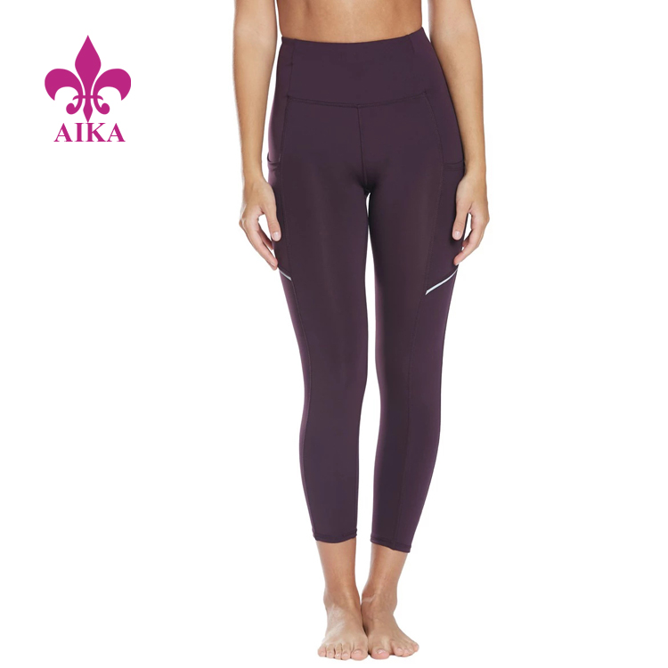 China Gold Supplier for Wholesale Singlets - Women Gym Clothes Breathable Slimming Form Fitting High Waist Capri Yoga Leggings – AIKA