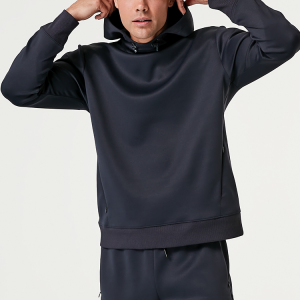 High Quality Wholesale Side Zipper Pocket Workout Hoodie For Men