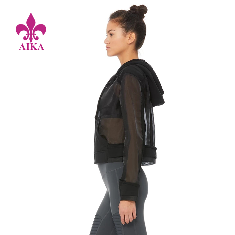 Short Lead Time for Custom Yoga Leggings - High Quality Custom Boxy Cozy Sun-blocked Perspective Women Running Jacket – AIKA