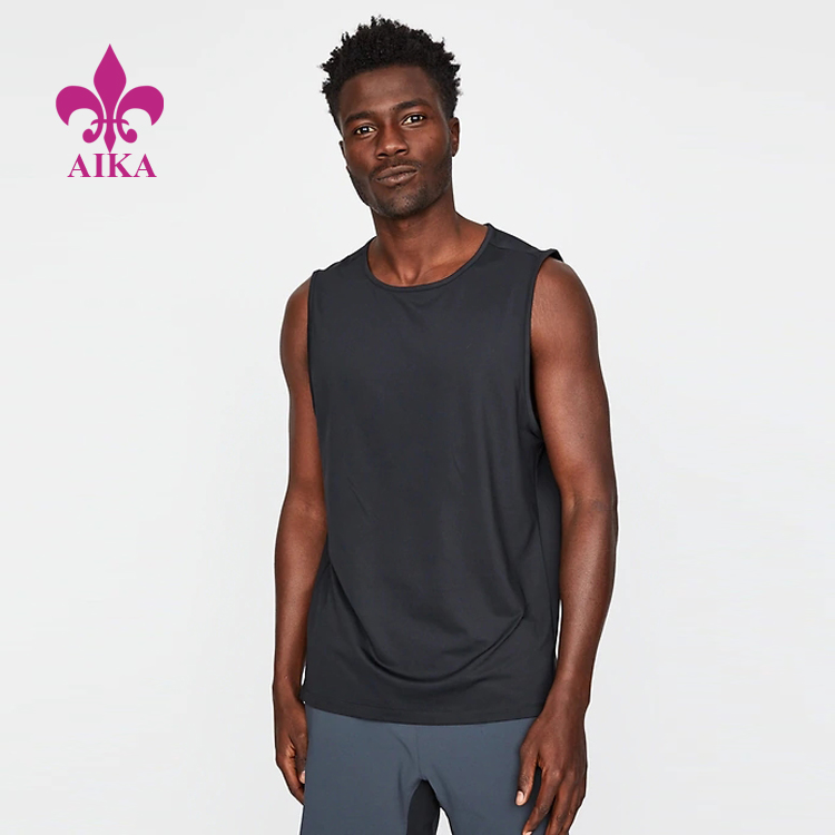 2019 New Style Breathable Yoga Wear - Hot Sale Custom Design Breathable Sleeveless Sports Train Tee Men Muscle Tank Top – AIKA