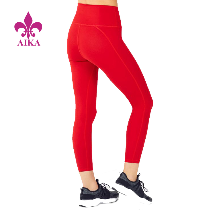 Chinese wholesale Plain Tracksuits - Low MOQ Ladies Stretchy Leggings Workout Sports Tights Wholesale Women Yoga Pants – AIKA