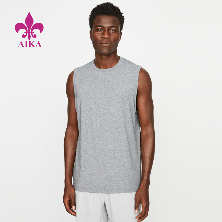 One of Hottest for Tights - Wholesale Men Active Wear Sporty Style Solid Color Plain Easy Fit Sports Tank Top – AIKA