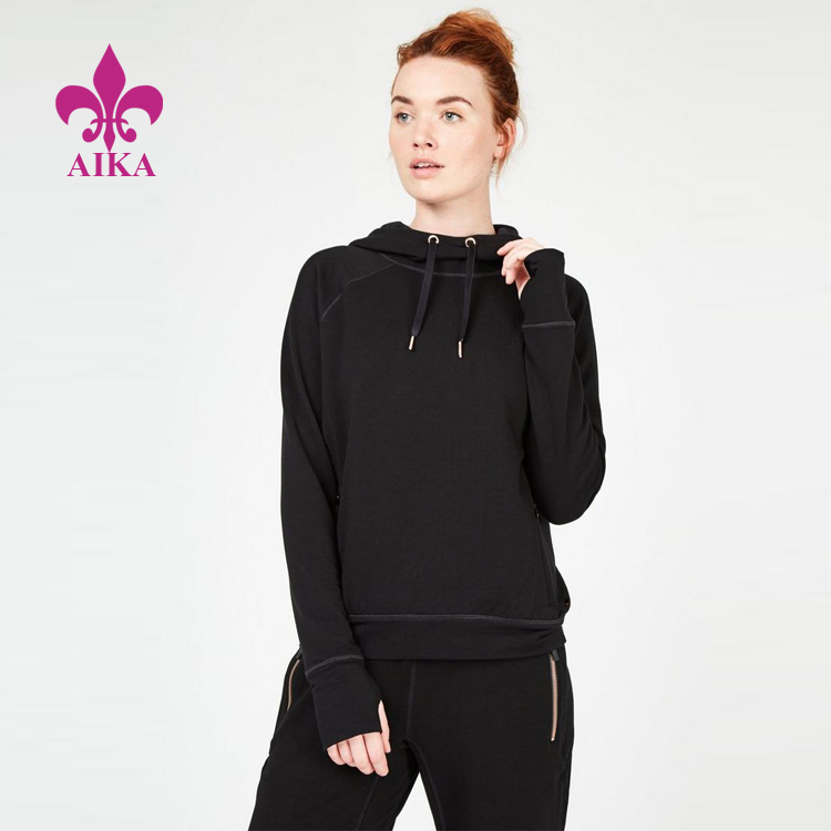 Cheap price Track Suits - Just Arrived Women Active Wear Rhythm Cowl Neck Slim-Fitting Comfort Hoodie Sweatshirt – AIKA
