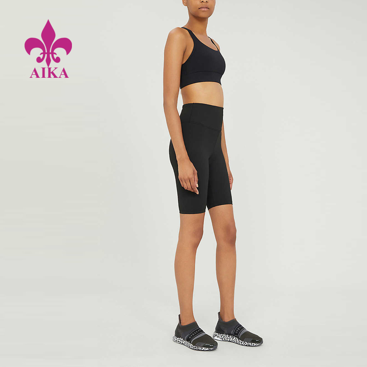 Online Exporter Custom Gym Wear - Custom Popular Classic Style High Rise Stretch Jersey Cycling Shorts Women Sports Shorts – AIKA