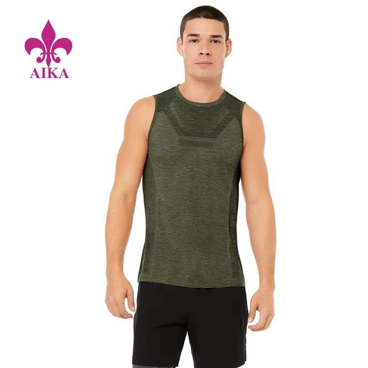 Wholesale Dealers of Running Wear - Hot Fashionable Custom Heather Design Breathable Slim Fit Muscle Men Tank – AIKA