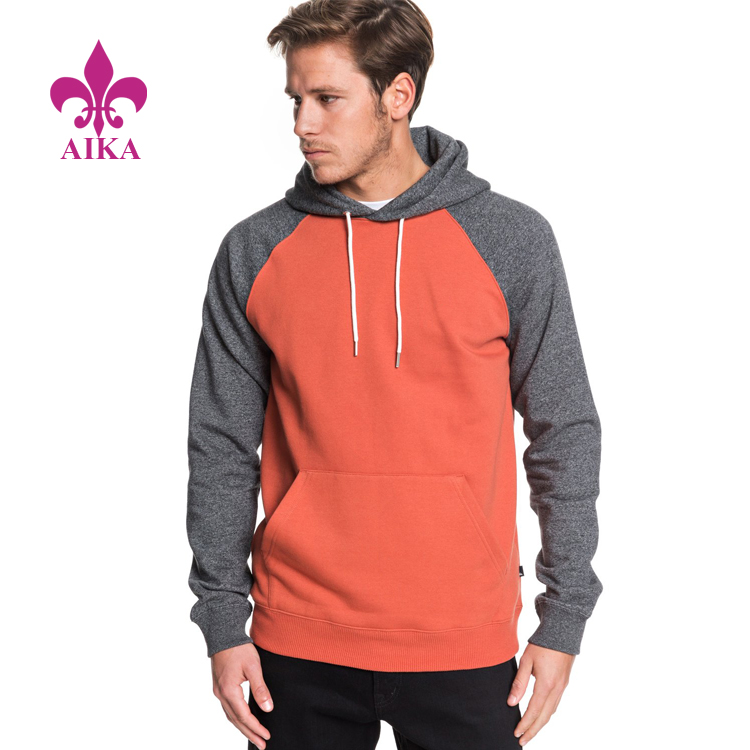 New Fashion Design for Lady Legging - Custom Men Sports Wear Every Day Casual Style Color Block Comfort Hoodie Sweatshirt – AIKA
