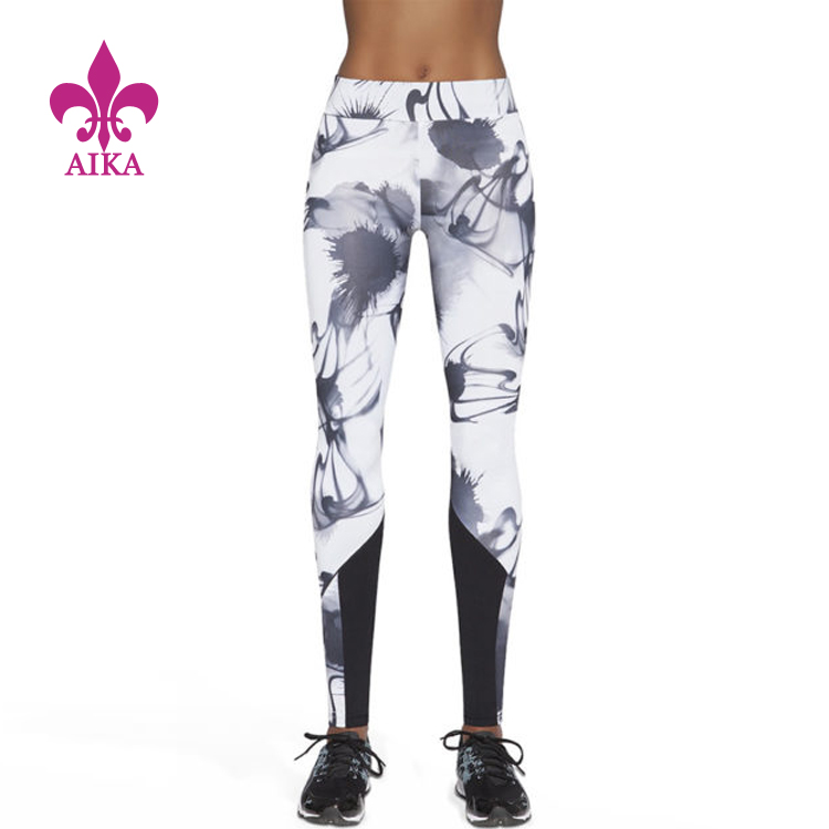 Cheapest Factory Yoga Vest - Hight Quality Custom OEM Printing Mid Waistband Tights Sports Yoga Leggings – AIKA