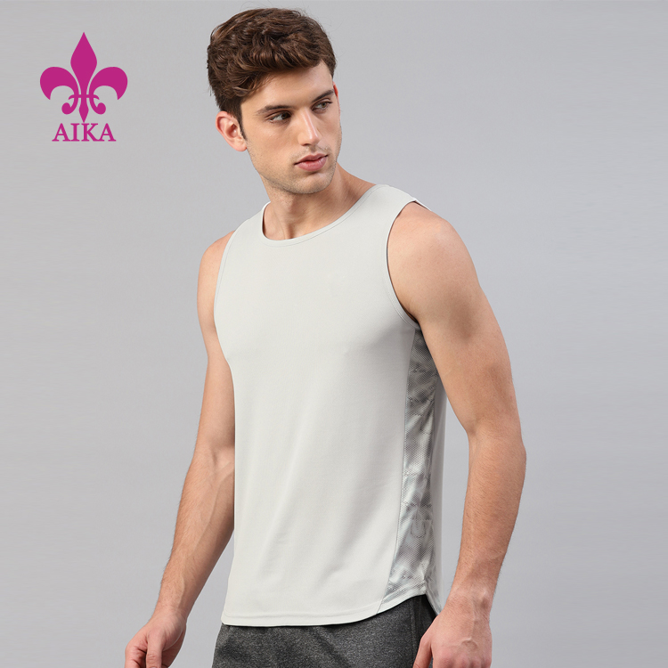 2019 High quality Men Shorts - Custom Breathable Cotton Fitness Mens Sports Gym Wholesale Blank Tank Top In Bulk – AIKA